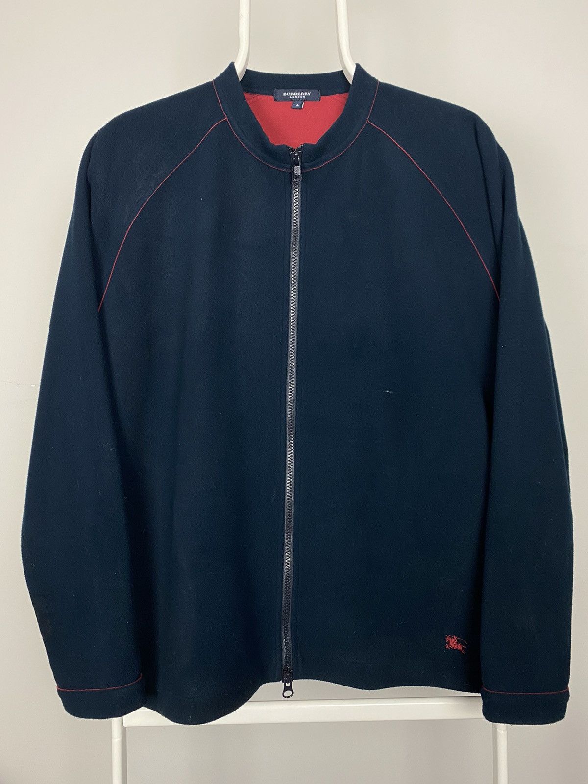 Burberry Burberry vintage navy zip up fleece sweatshirt Size US L / EU 52-54 / 3 - 1 Thumbnail