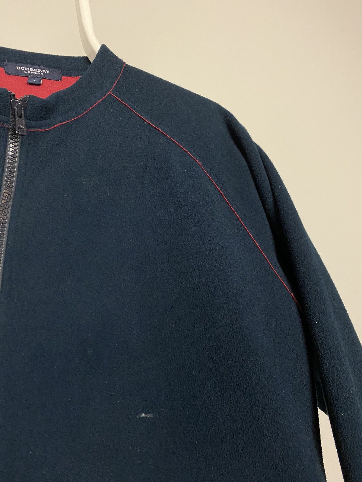 Burberry Burberry vintage navy zip up fleece sweatshirt Size US L / EU 52-54 / 3 - 4 Thumbnail