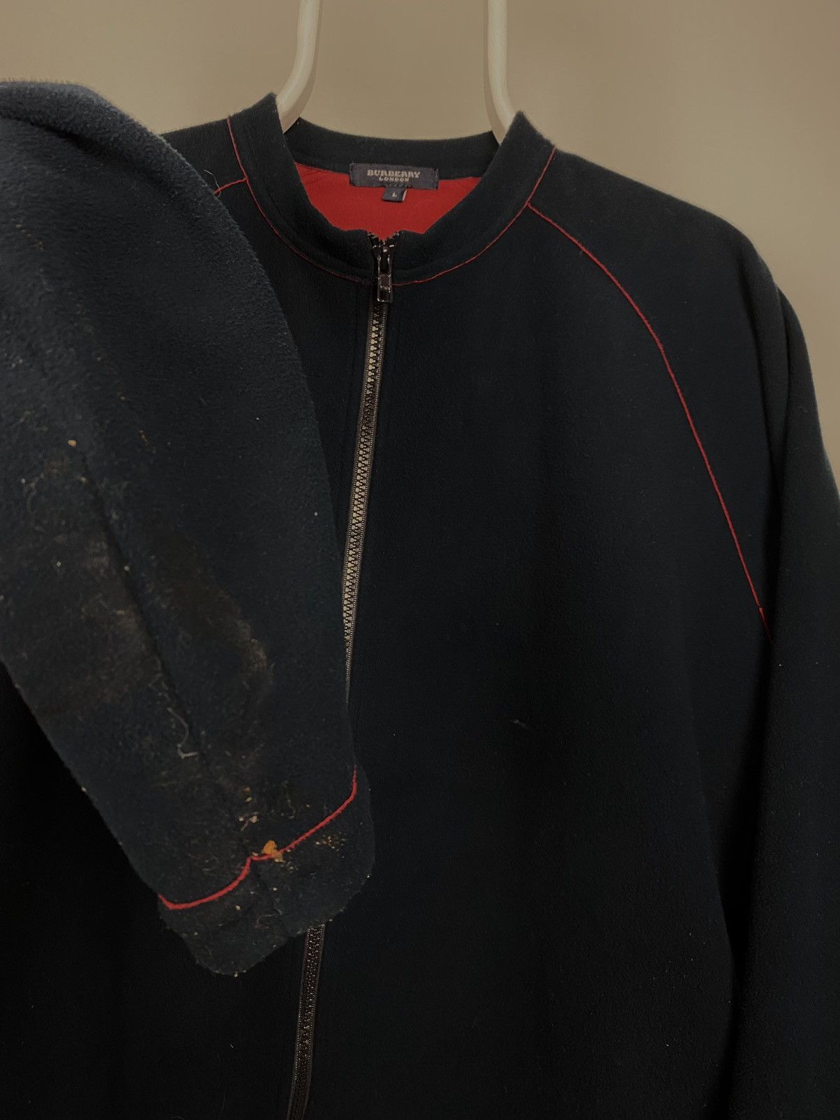 Burberry Burberry vintage navy zip up fleece sweatshirt Size US L / EU 52-54 / 3 - 5 Thumbnail
