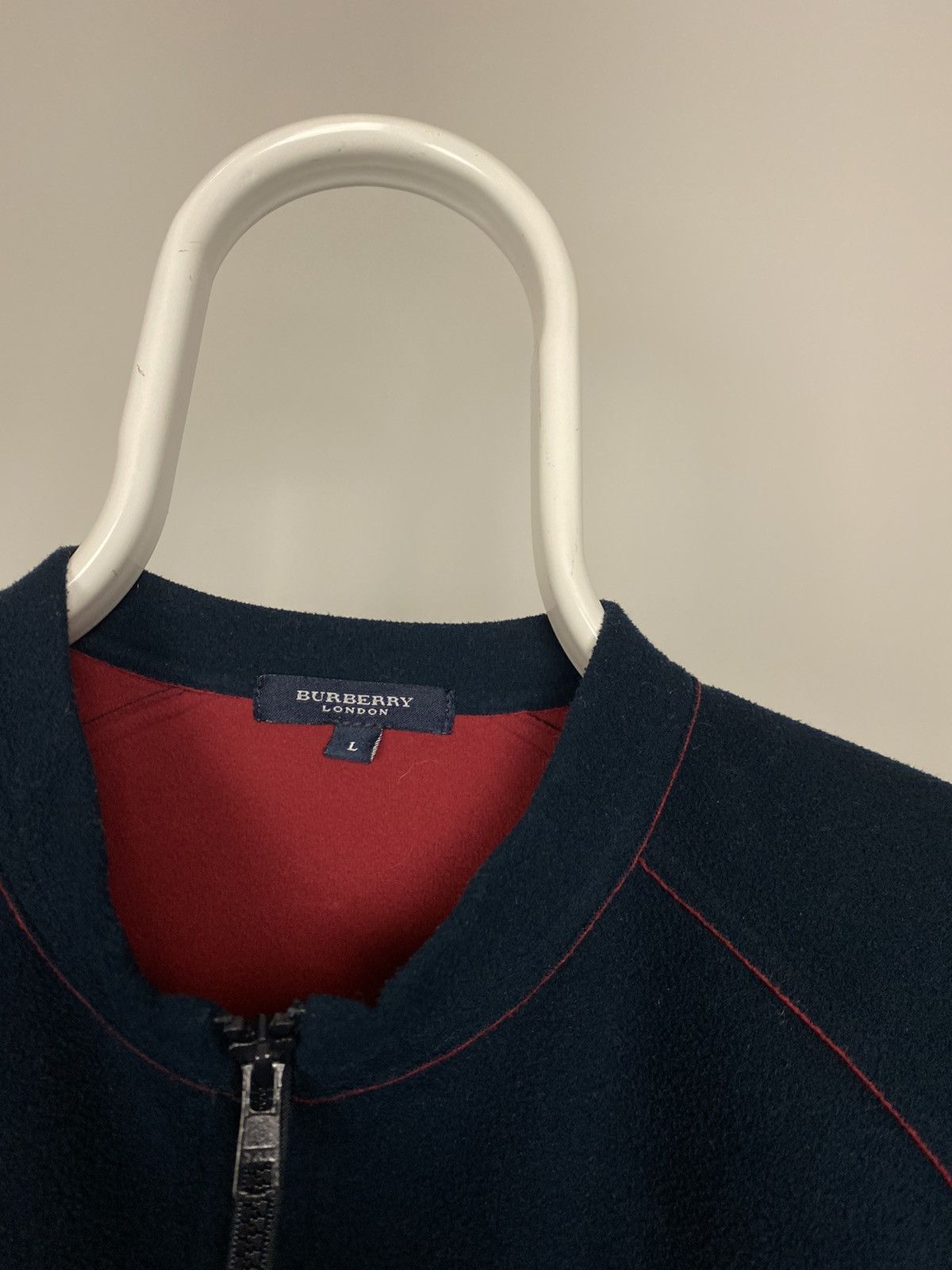 Burberry Burberry vintage navy zip up fleece sweatshirt Size US L / EU 52-54 / 3 - 3 Thumbnail