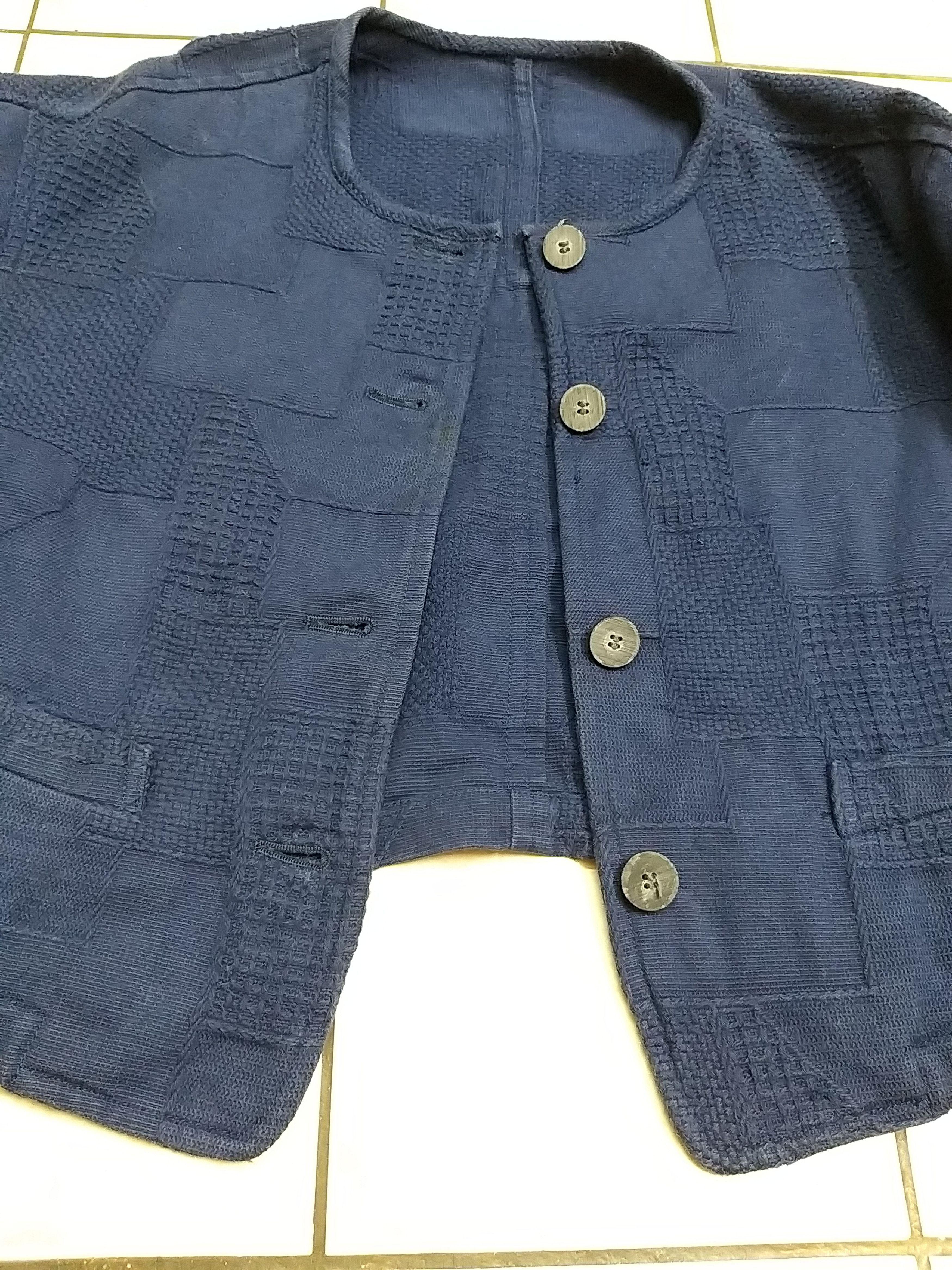 Issey Miyake ICONIC🔥VINTAGE 80'S IS ISSEY MIYAKE PATCHWORK CROPPED JACKET Size US M / EU 48-50 / 2 - 5 Thumbnail