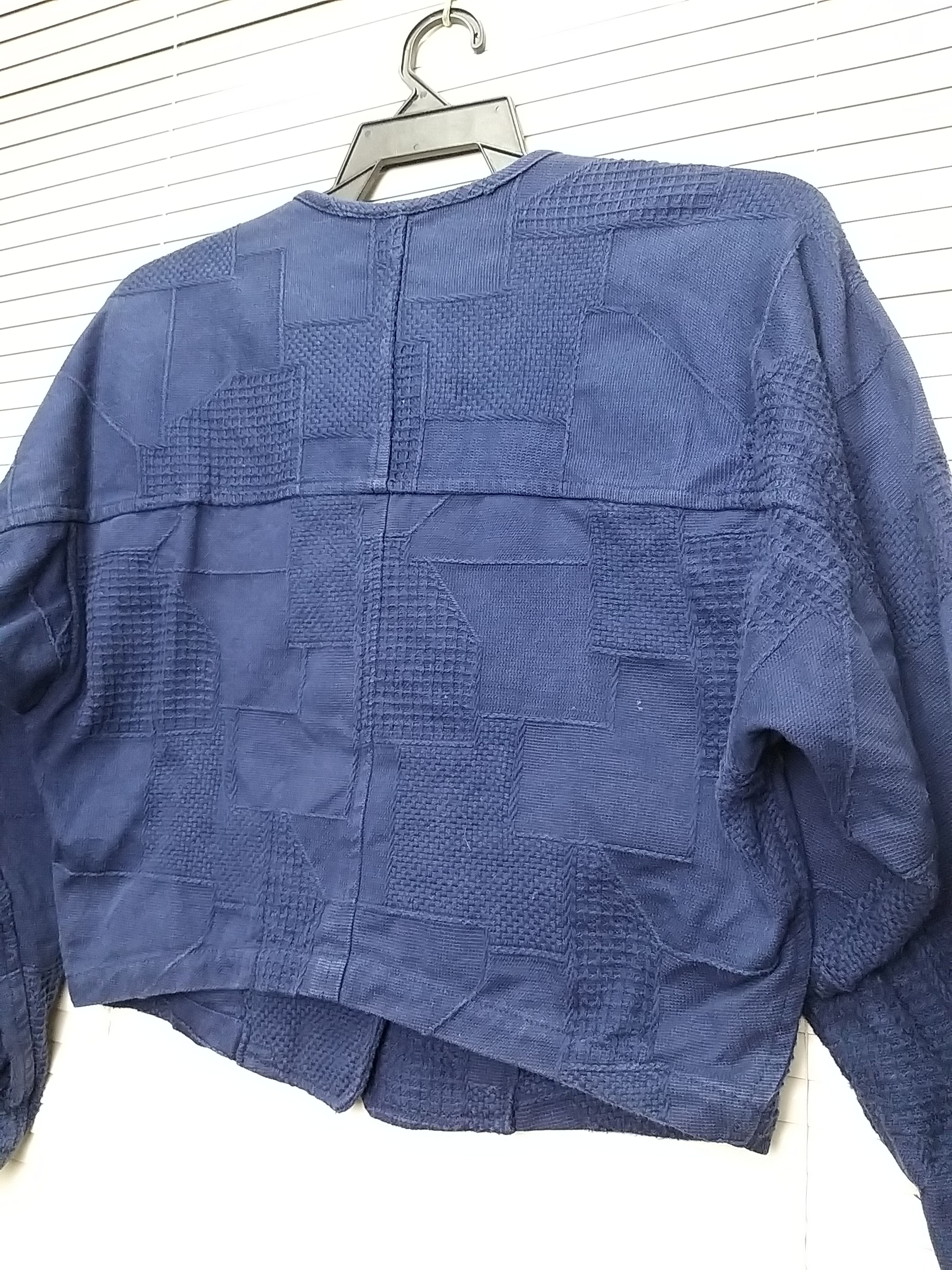 Issey Miyake ICONIC🔥VINTAGE 80'S IS ISSEY MIYAKE PATCHWORK CROPPED JACKET Size US M / EU 48-50 / 2 - 4 Thumbnail