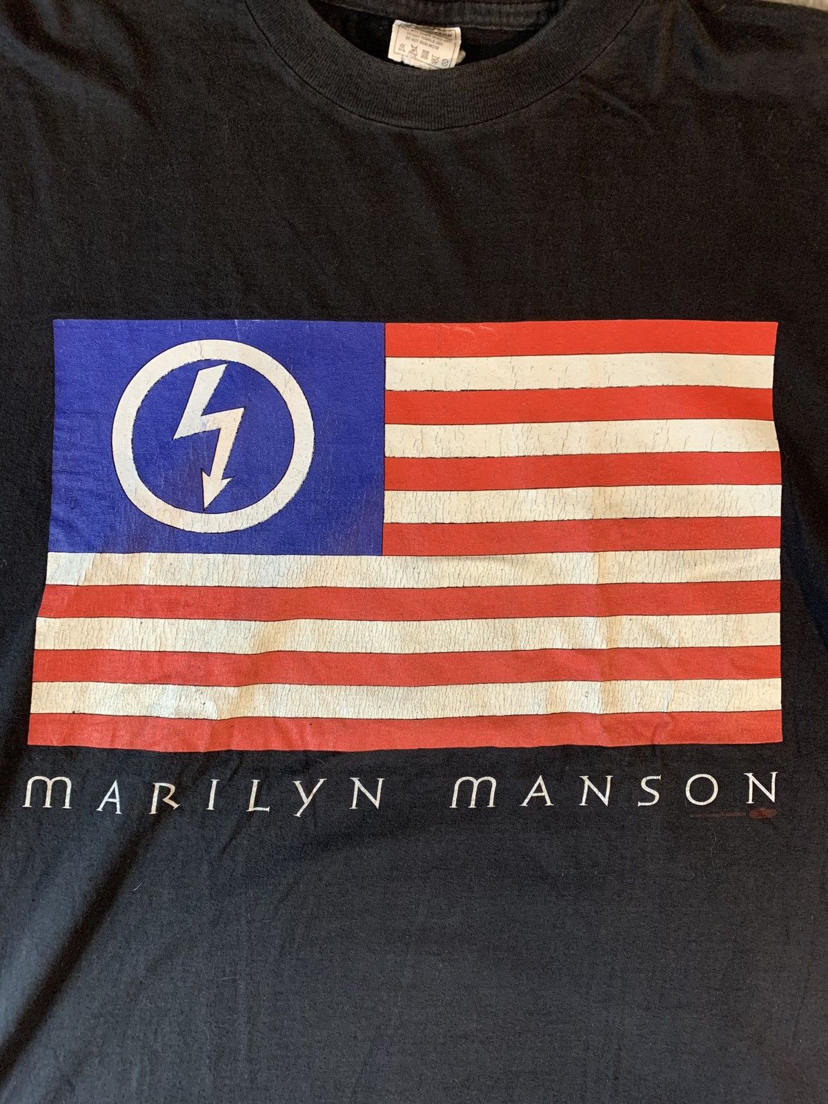 Vintage Marilyn Manson - American by birth flag | Grailed