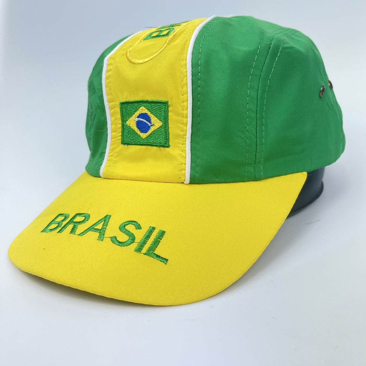 Vintage Brazil Flag Fashion Football Cap Hat Size ONE SIZE - 2 Thumbnail