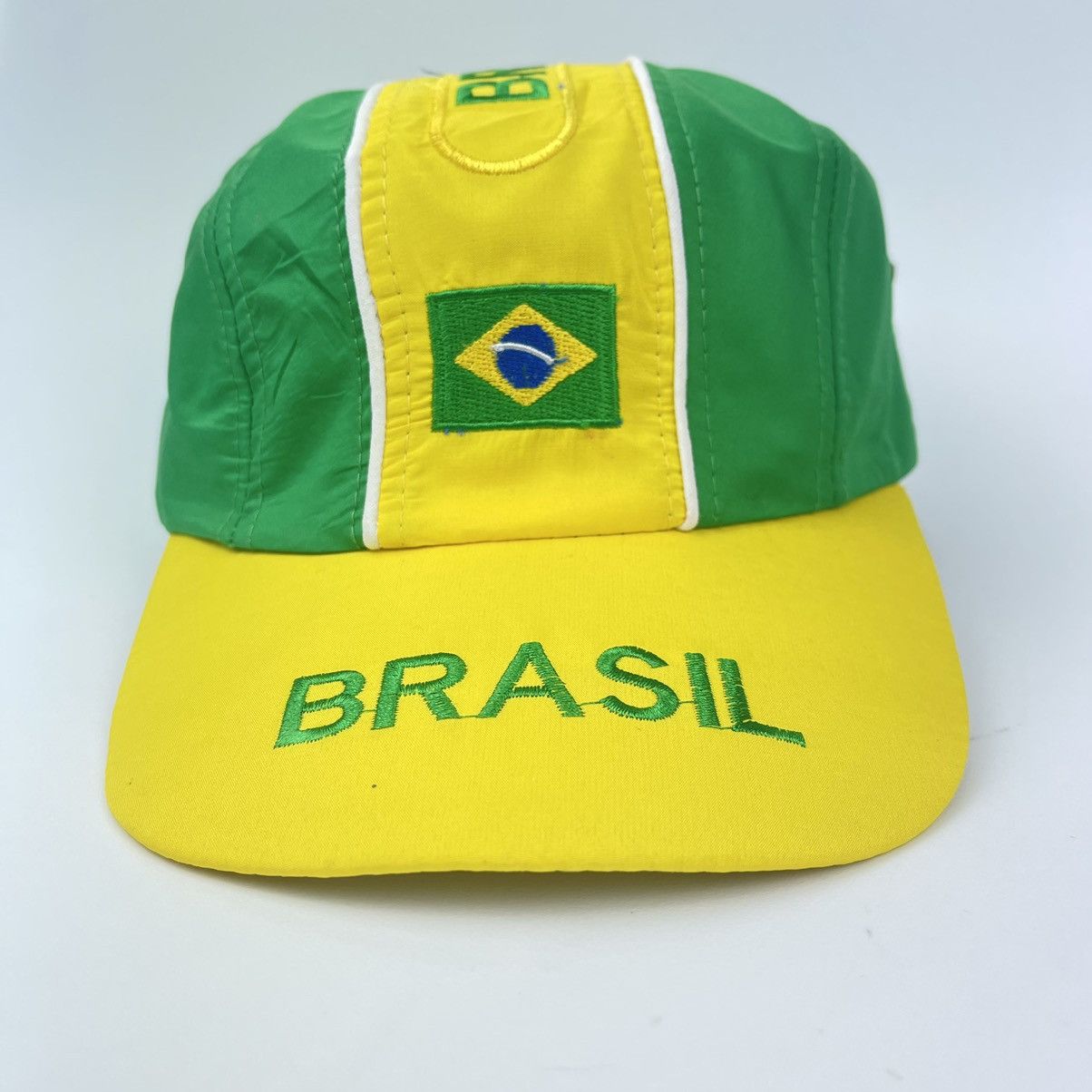 Vintage Brazil Flag Fashion Football Cap Hat Size ONE SIZE - 1 Thumbnail