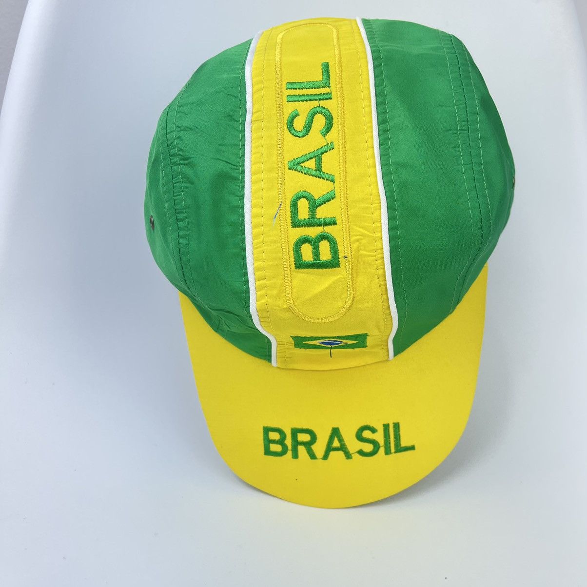 Vintage Brazil Flag Fashion Football Cap Hat Size ONE SIZE - 5 Thumbnail