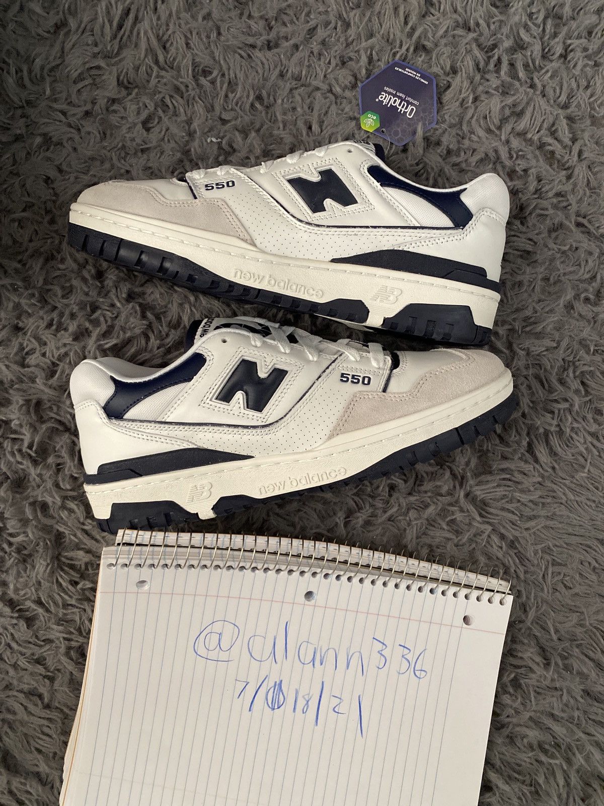 New Balance Unreleased New Balance 550 White/Navy Grailed