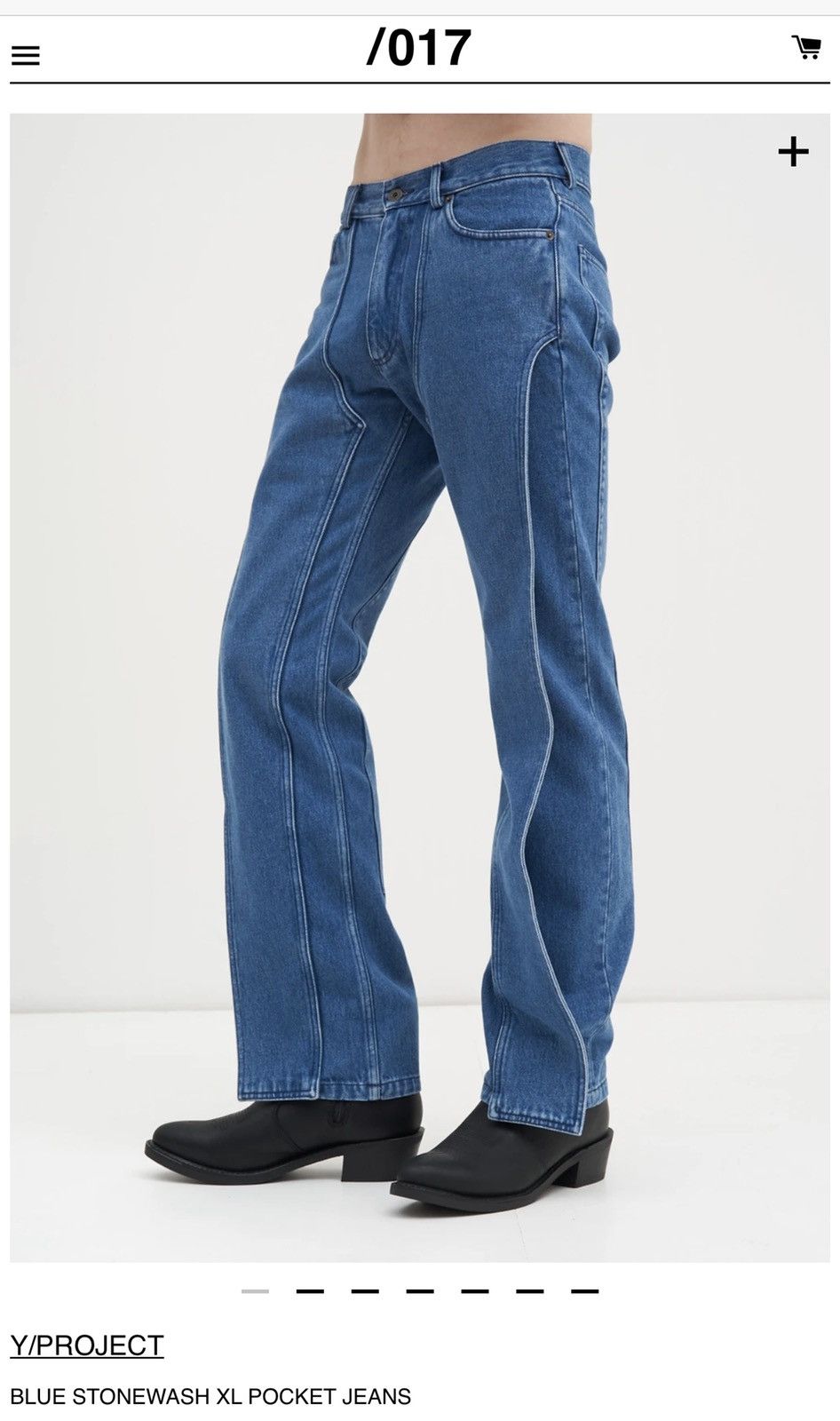 Y/Project Y/Project Blue Stonewas Xl Pocket Jeans Size US 30 / EU 46 - 1 Thumbnail