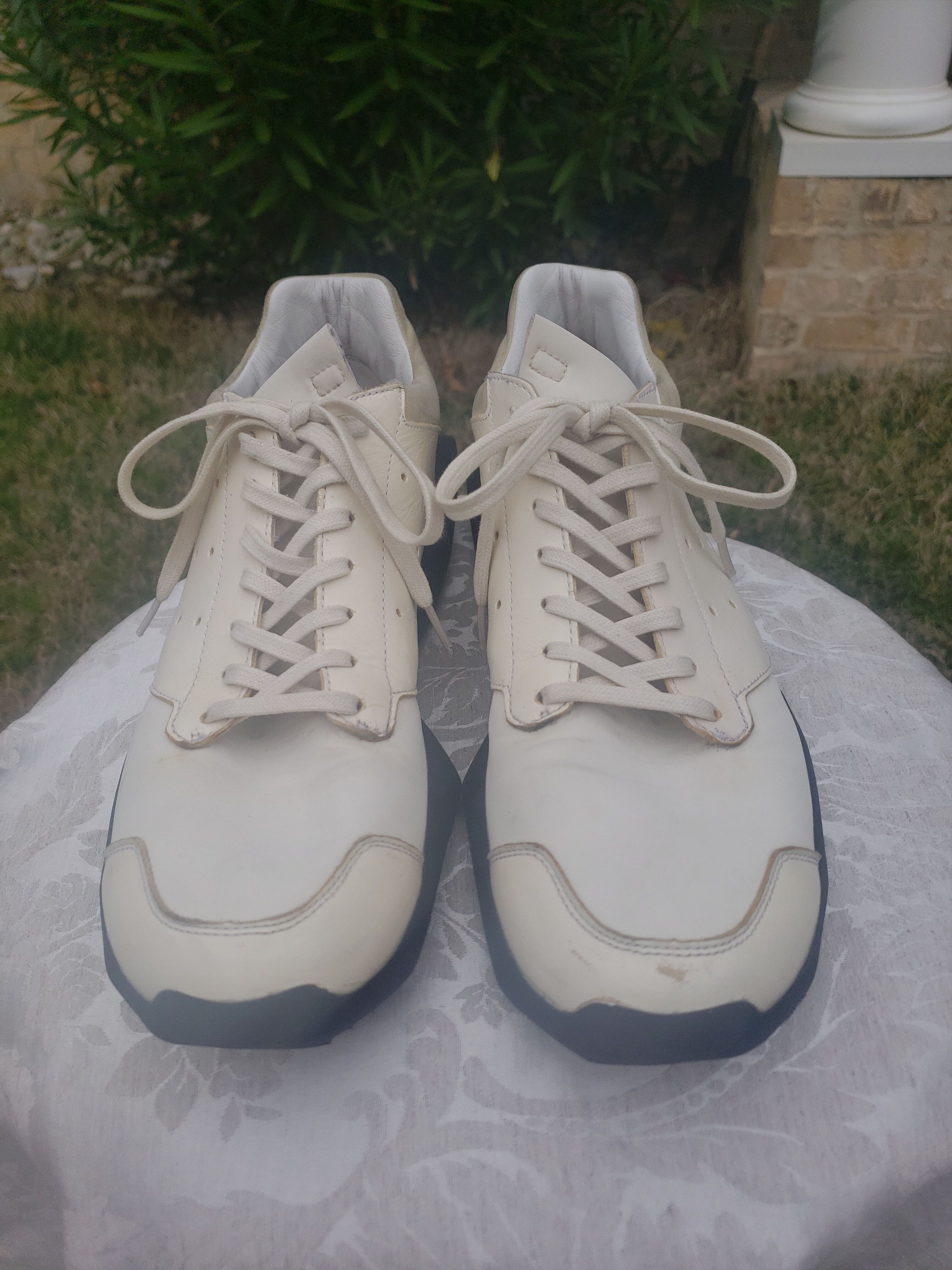 Adidas × Rick Owens Milk Tech Runners Size US 11 / EU 44 - 2 Thumbnail