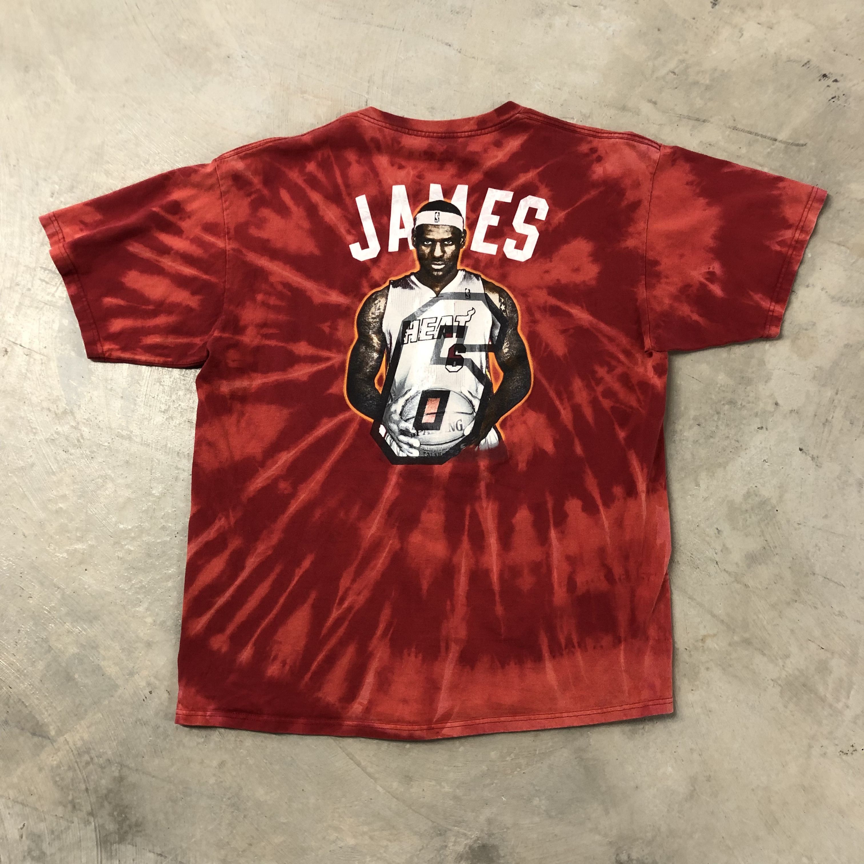 Vintage Miami Heat Lebron James NBA Tie Dye Tee