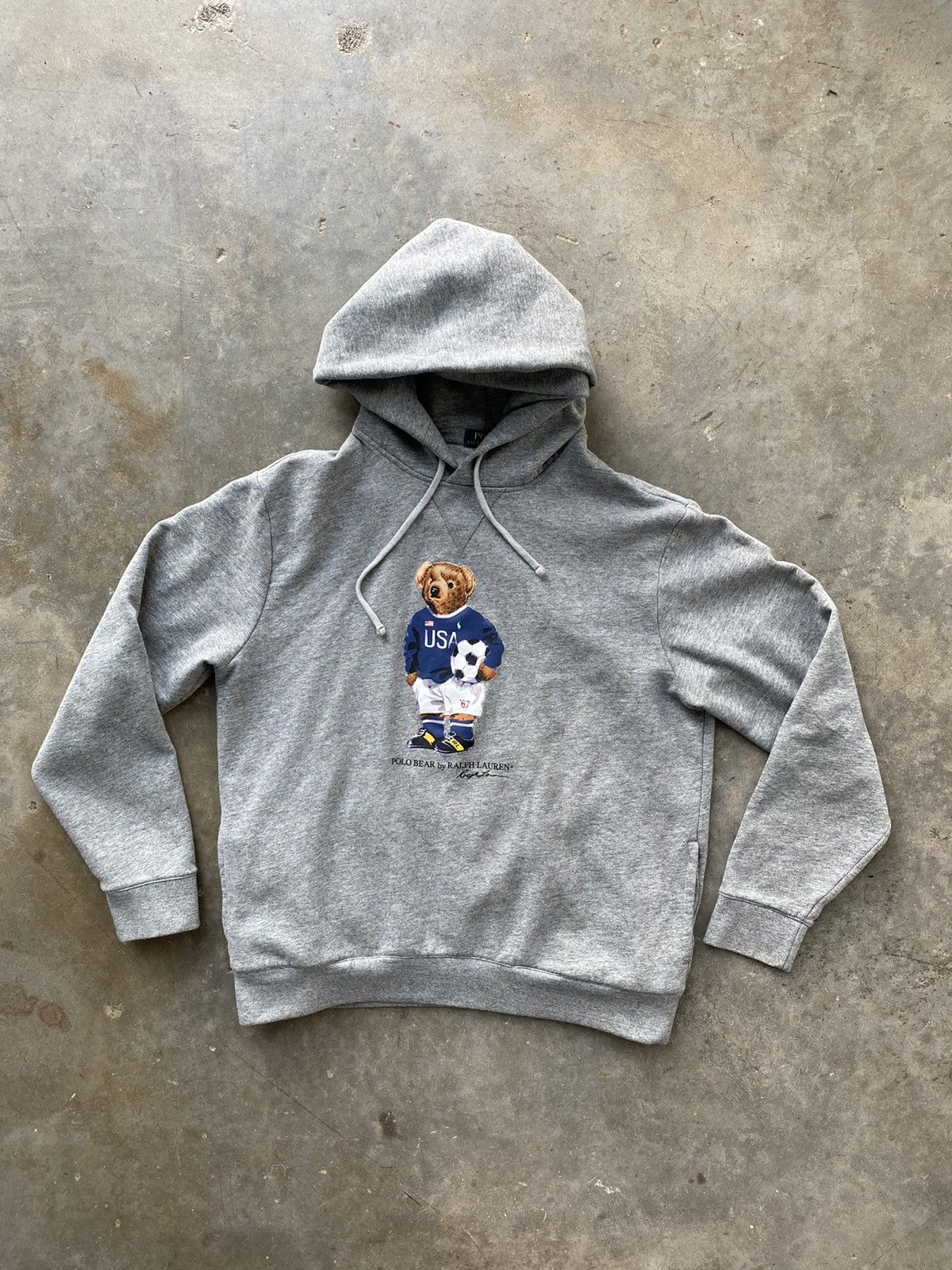 Polo soccer bear hoodie sale