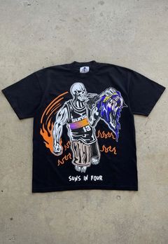 Suns X Warren Lotas the Final Shot Purple Skeleton T-shirt Suns in