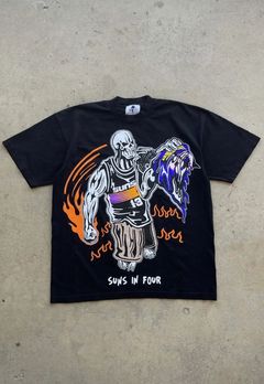 Suns x Warren Lotas The Final Shot Purple Skeleton Shirt Suns in 4 Phoenix  Devin booker NBA Tee