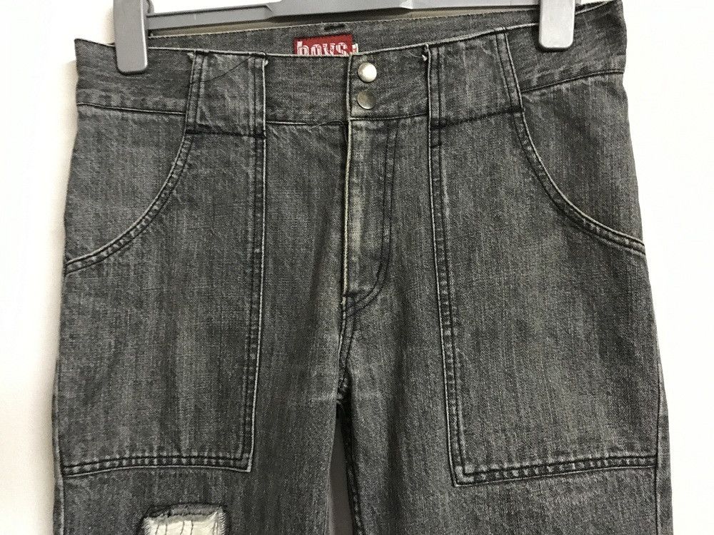 Vintage Men's Batsu Japan Distressed Patchwork Denim Bush Pant Size US 31 - 2 Thumbnail