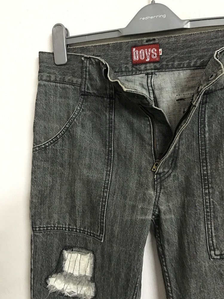 Vintage Men's Batsu Japan Distressed Patchwork Denim Bush Pant Size US 31 - 3 Thumbnail