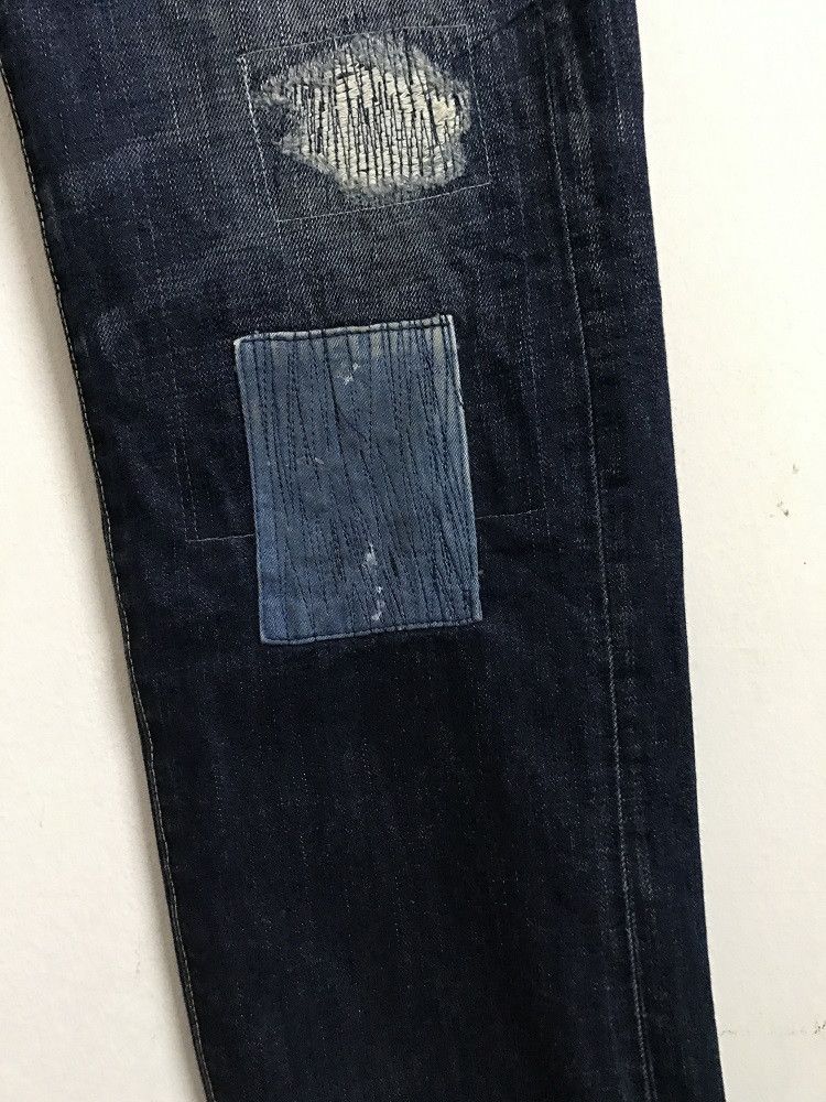 Designer × Japanese Brand × Takeo Kikuchi TAKEO KIKUCHI Japan Distressed Zigzag Patchwork Denim Size US 32 / EU 48 - 9 Thumbnail