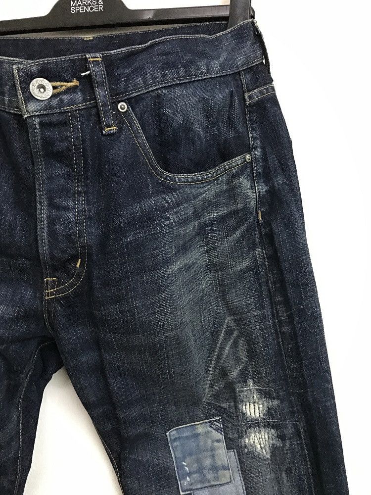 Designer × Japanese Brand × Takeo Kikuchi TAKEO KIKUCHI Japan Distressed Zigzag Patchwork Denim Size US 32 / EU 48 - 3 Thumbnail