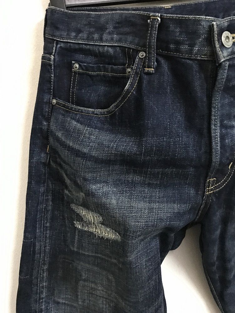 Designer × Japanese Brand × Takeo Kikuchi TAKEO KIKUCHI Japan Distressed Zigzag Patchwork Denim Size US 32 / EU 48 - 2 Thumbnail