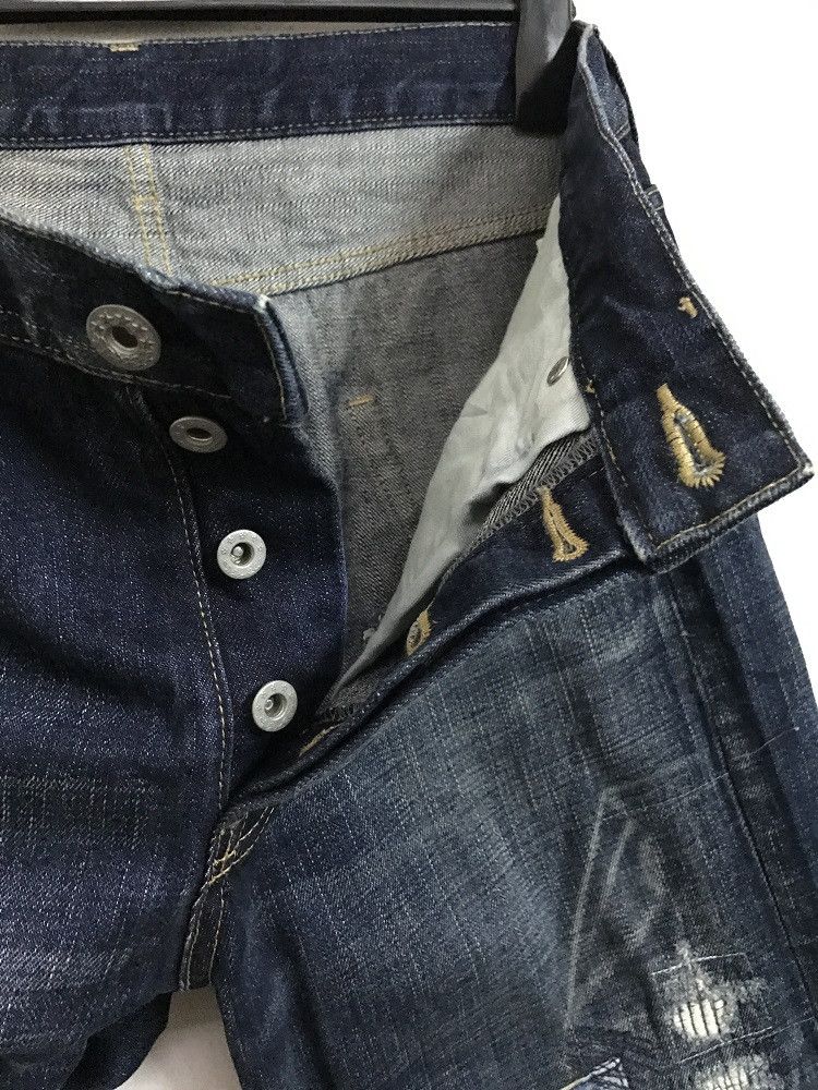 Designer × Japanese Brand × Takeo Kikuchi TAKEO KIKUCHI Japan Distressed Zigzag Patchwork Denim Size US 32 / EU 48 - 4 Thumbnail