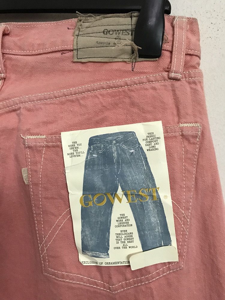 Vintage GOWEST Japan Rips Distressed Patchwork Selvedge Denim Jeans Size US 32 / EU 48 - 13 Thumbnail