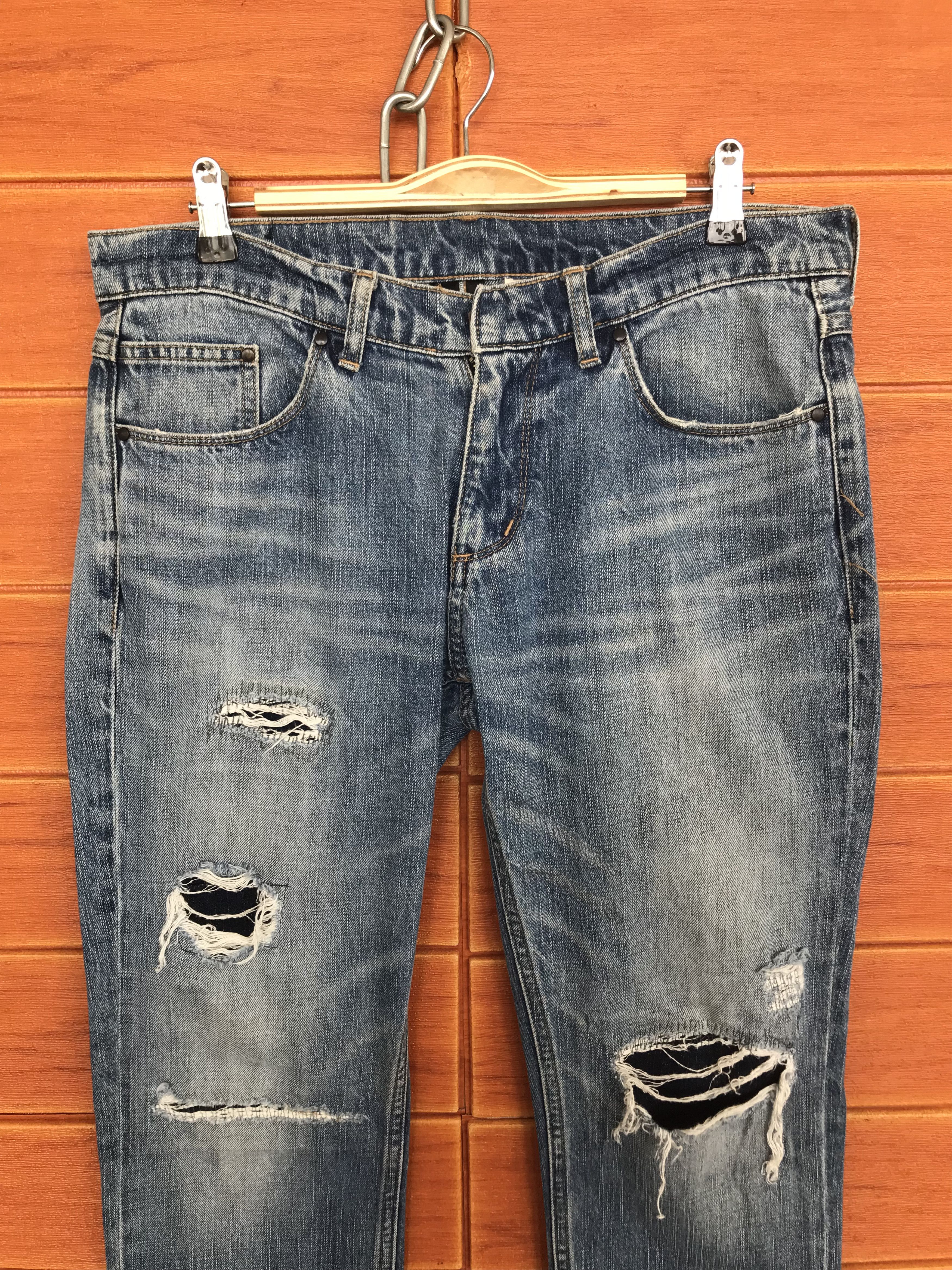 Kapital Fadeless Patchwork Denim Jeans Size US 32 / EU 48 - 1 Thumbnail
