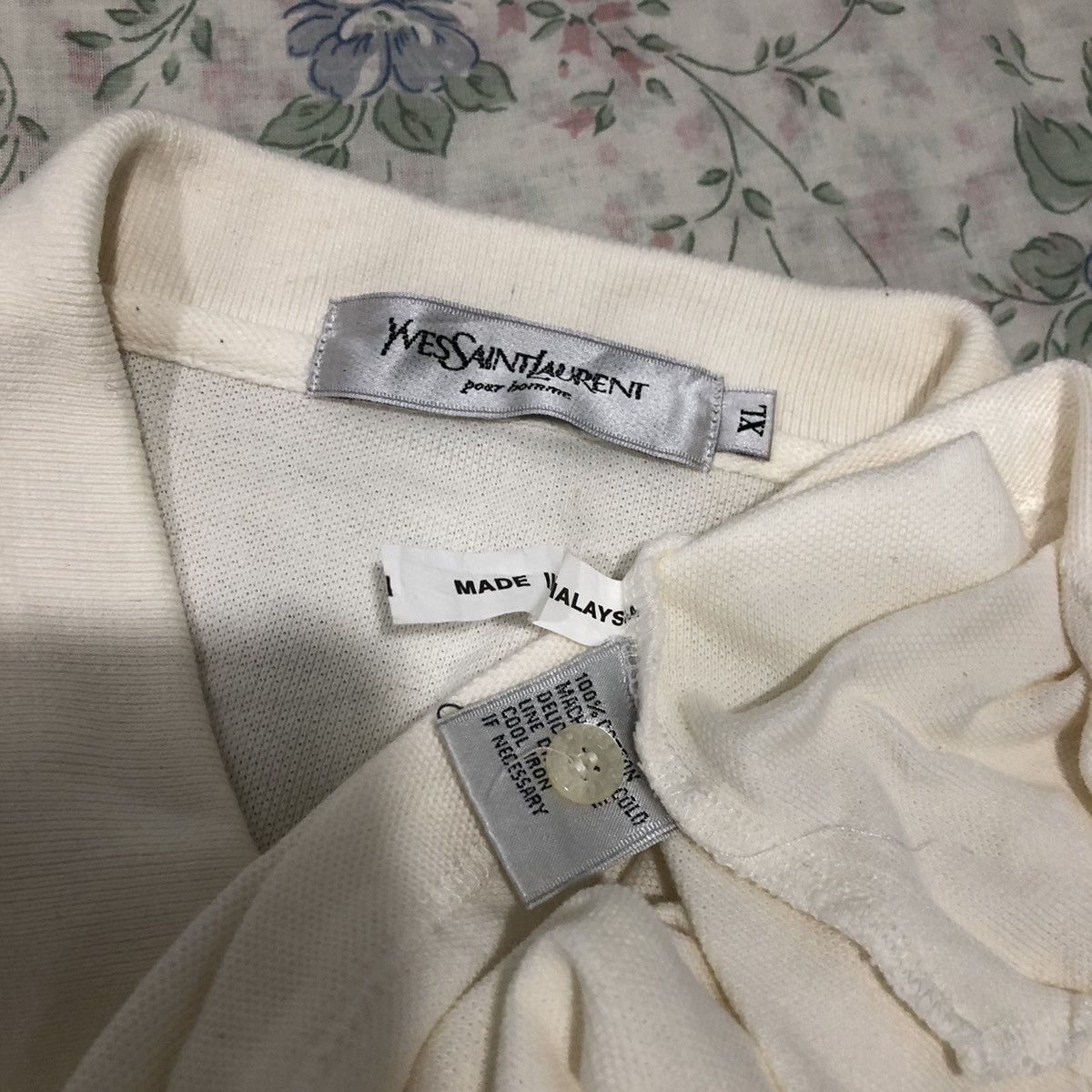Yves Saint Laurent Vintage YSL Longsleeve Polo Tee Size US L / EU 52-54 / 3 - 6 Thumbnail