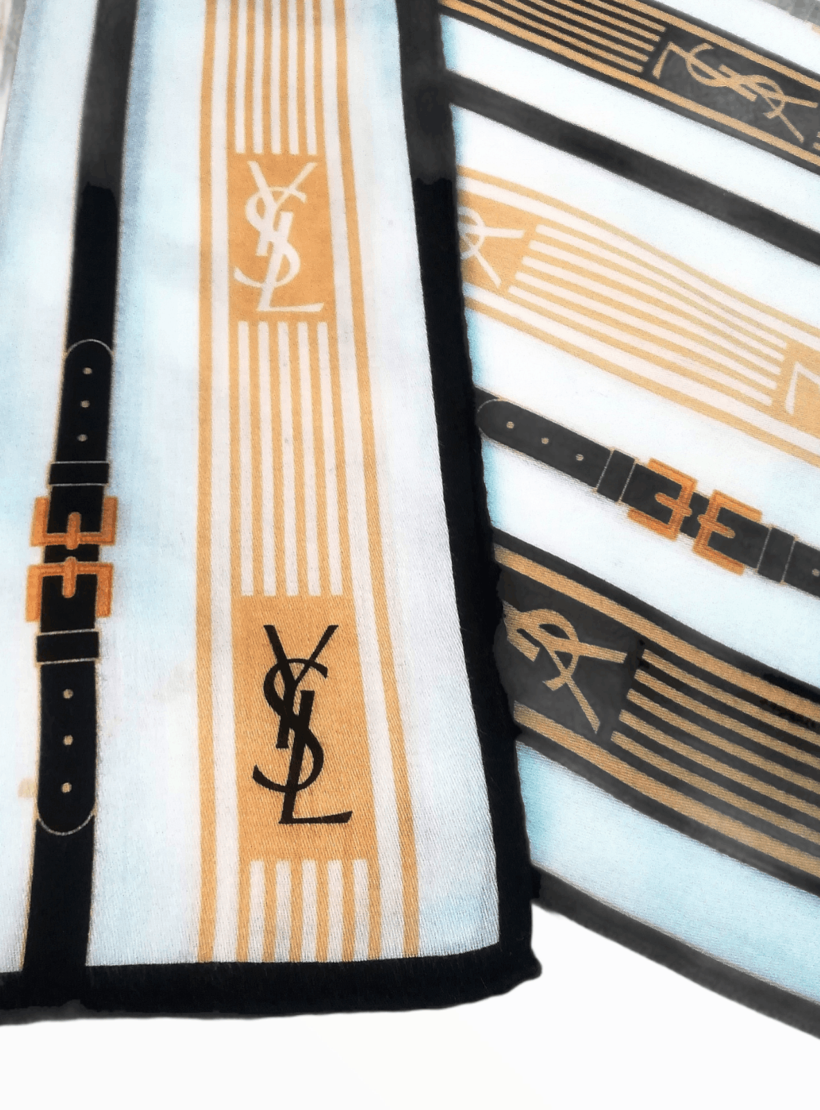 Yves Saint Laurent Yves Saint Laurent stripe Design Bandana Handkerchief Style Size ONE SIZE - 3 Thumbnail