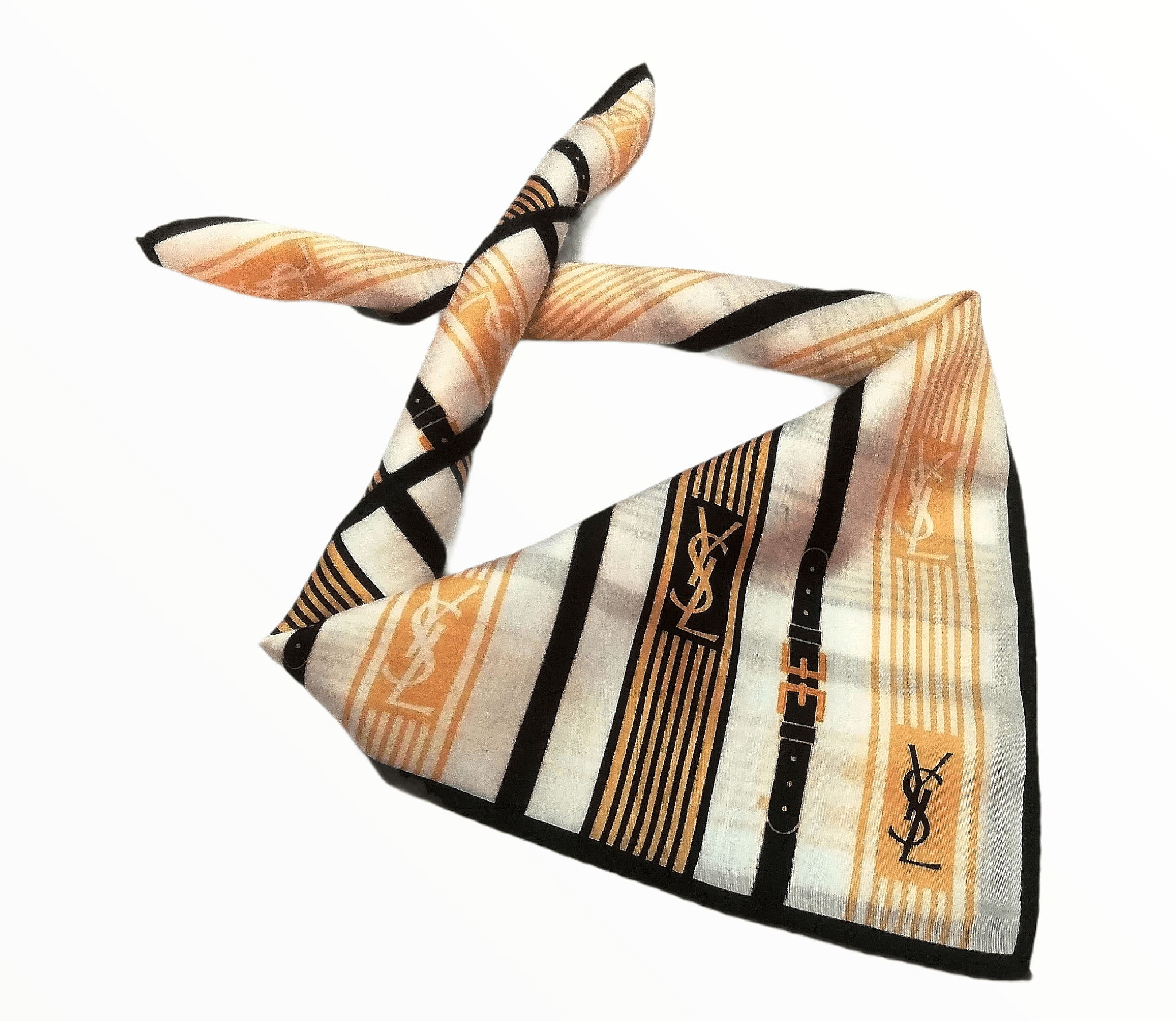 Yves Saint Laurent Yves Saint Laurent stripe Design Bandana Handkerchief Style Size ONE SIZE - 1 Thumbnail
