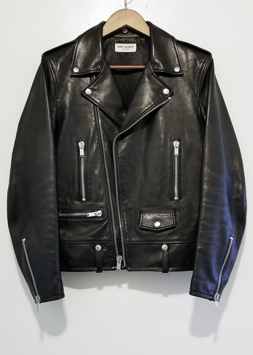 Saint Laurent Paris L01 Lambskin Leather Biker Jacket | Grailed