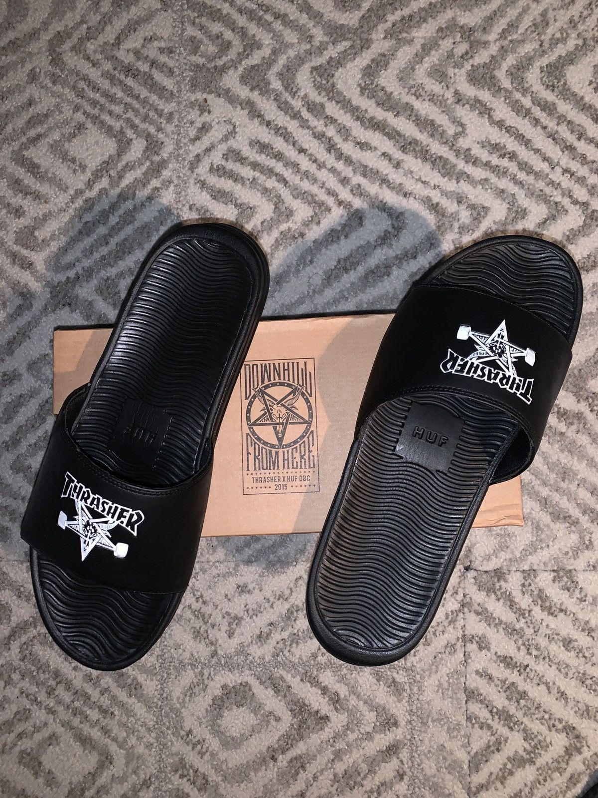 Thrasher HUF X THRASHER Demon Slides | Grailed