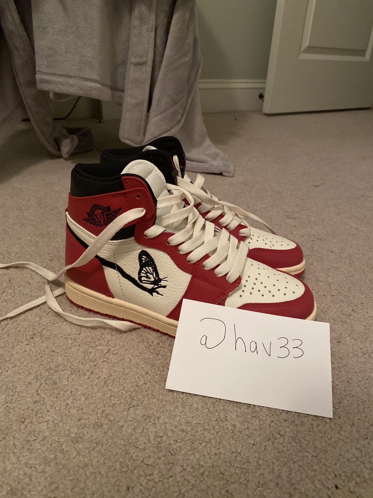 Amac AMAC Butterfly High UNC Jordan 1 Custom | Grailed