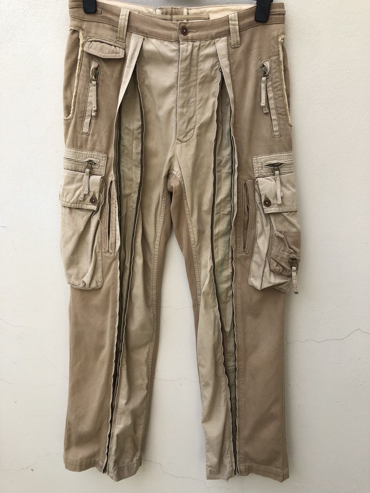 Vintage Japan Brand Capano Distressed Parachute Cargo Trouser Size US 32 / EU 48 - 7 Thumbnail