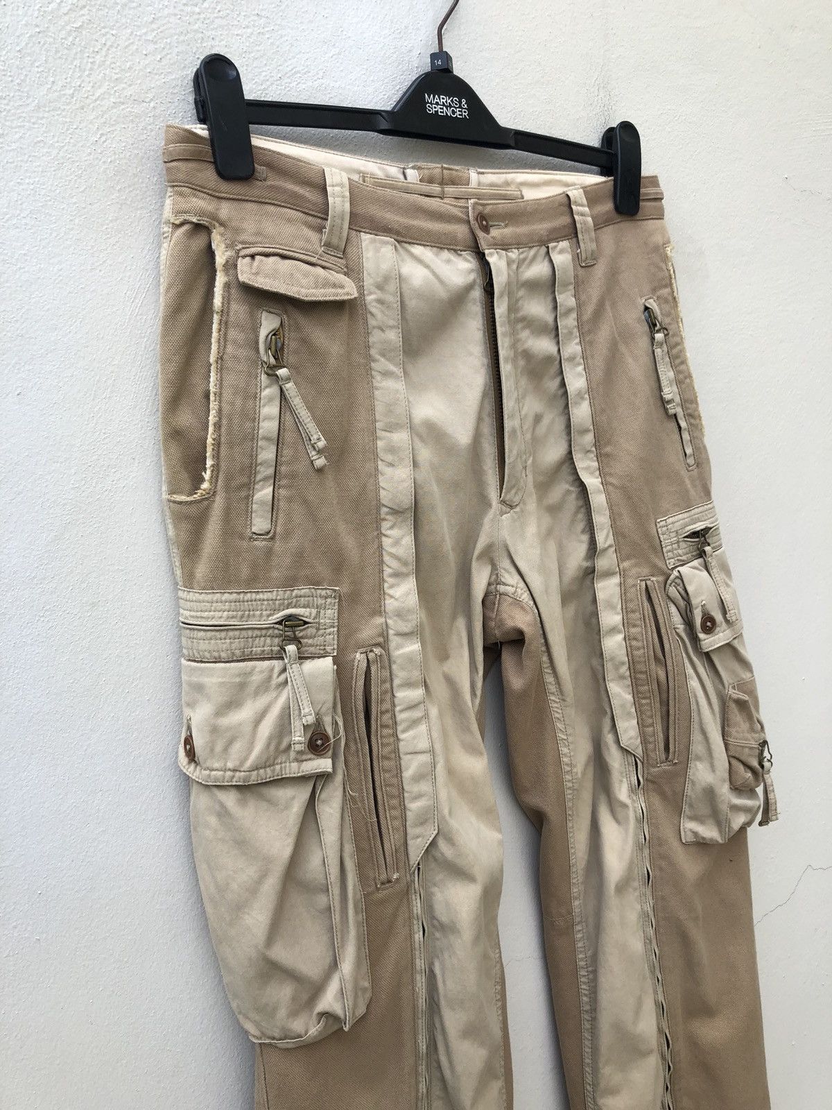 Vintage Japan Brand Capano Distressed Parachute Cargo Trouser Size US 32 / EU 48 - 4 Thumbnail