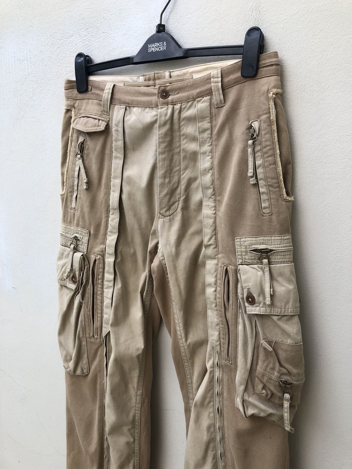 Vintage Japan Brand Capano Distressed Parachute Cargo Trouser Size US 32 / EU 48 - 5 Thumbnail