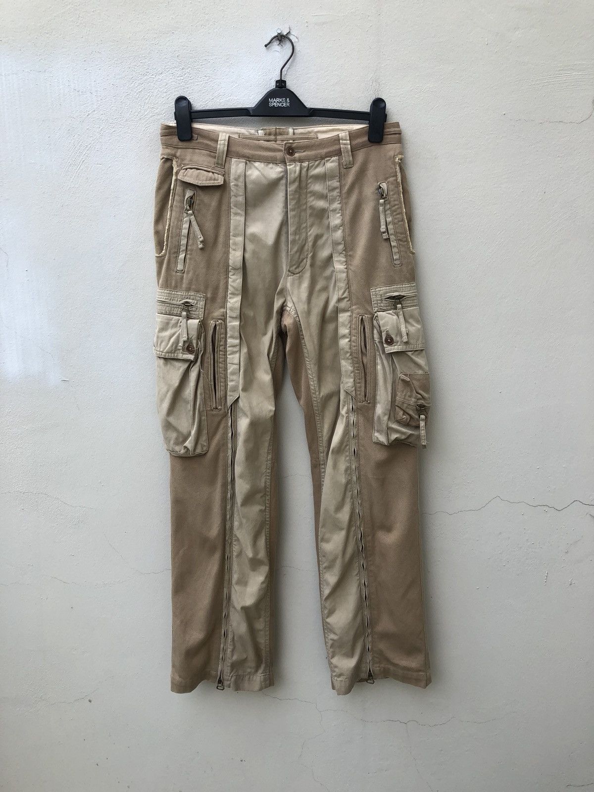 Vintage Japan Brand Capano Distressed Parachute Cargo Trouser Size US 32 / EU 48 - 1 Thumbnail