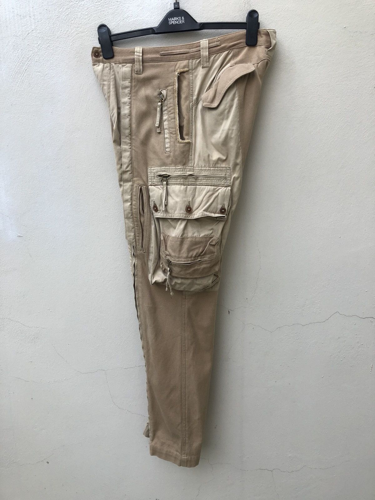 Vintage Japan Brand Capano Distressed Parachute Cargo Trouser Size US 32 / EU 48 - 15 Thumbnail