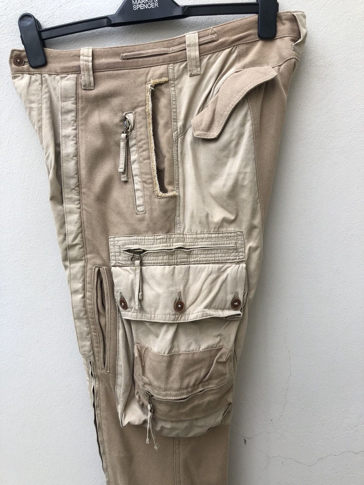 Vintage Japan Brand Capano Distressed Parachute Cargo Trouser Size US 32 / EU 48 - 16 Thumbnail
