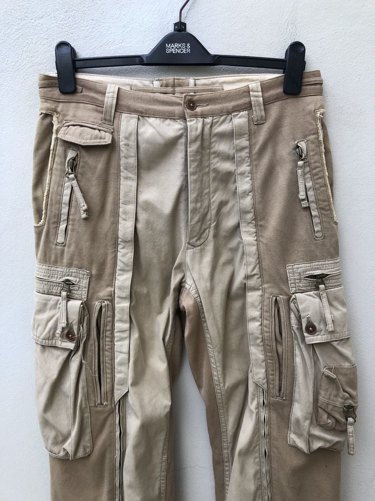 Vintage Japan Brand Capano Distressed Parachute Cargo Trouser Size US 32 / EU 48 - 3 Thumbnail