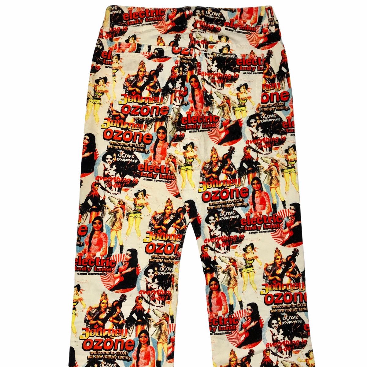 Hysteric Glamour 1990s Ozone Community - Rare Prints Denim Pants Size 24" / US 00 / IT 34 - 7 Thumbnail