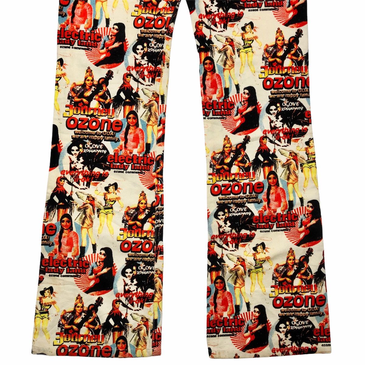 Hysteric Glamour 1990s Ozone Community - Rare Prints Denim Pants Size 24" / US 00 / IT 34 - 6 Thumbnail