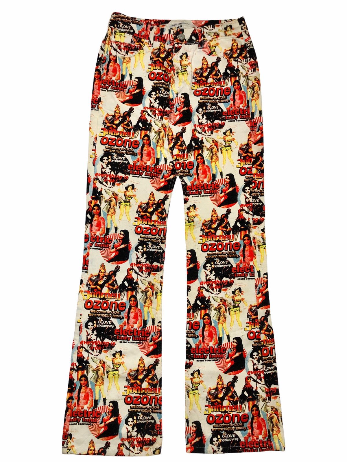 1990s Ozone Community - Rare Prints Denim Pants