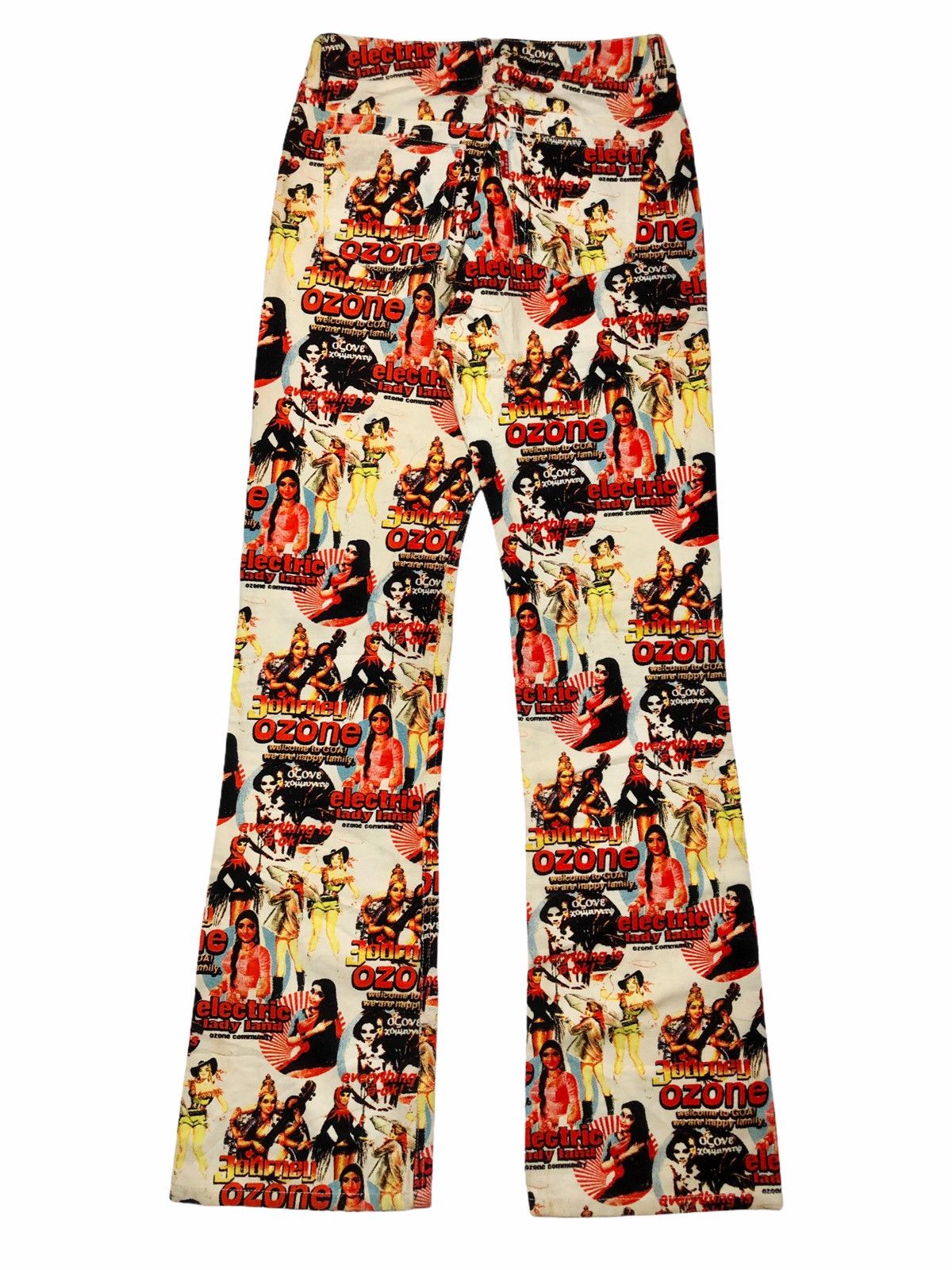 Hysteric Glamour 1990s Ozone Community - Rare Prints Denim Pants Size 24" / US 00 / IT 34 - 2 Thumbnail