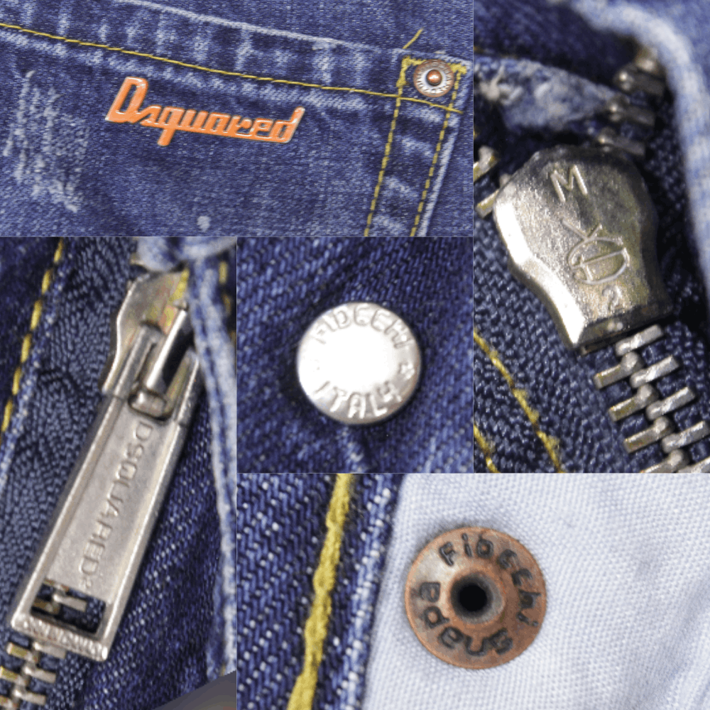 Dsquared2 00S Painted Patched Jeans Vintage Size US 30 / EU 46 - 10 Thumbnail