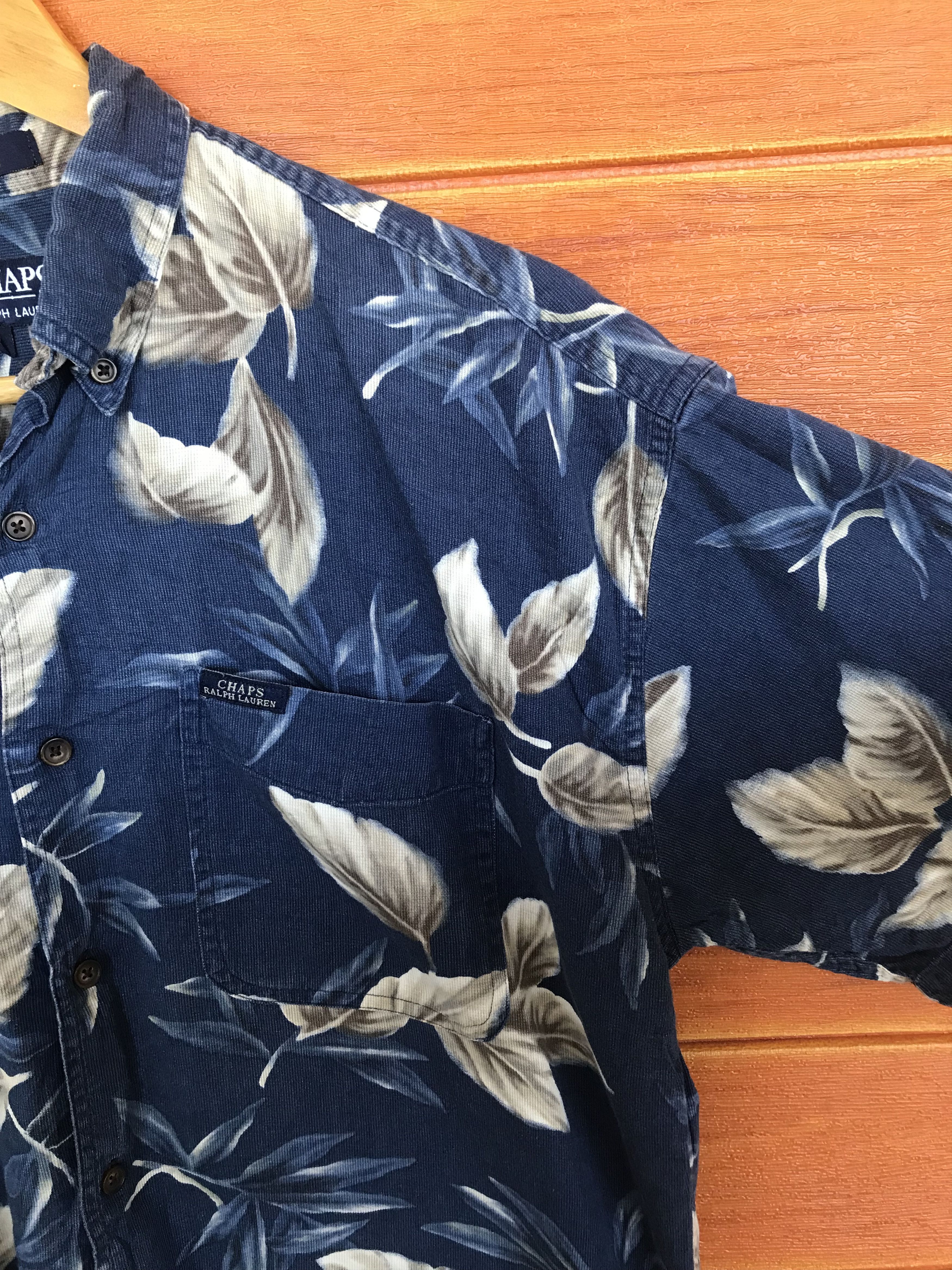 Chaps Ralph Lauren Vintage Chaps Ralph Lauren Pique Cotton Hawaiian Shirt Size US M / EU 48-50 / 2 - 3 Thumbnail