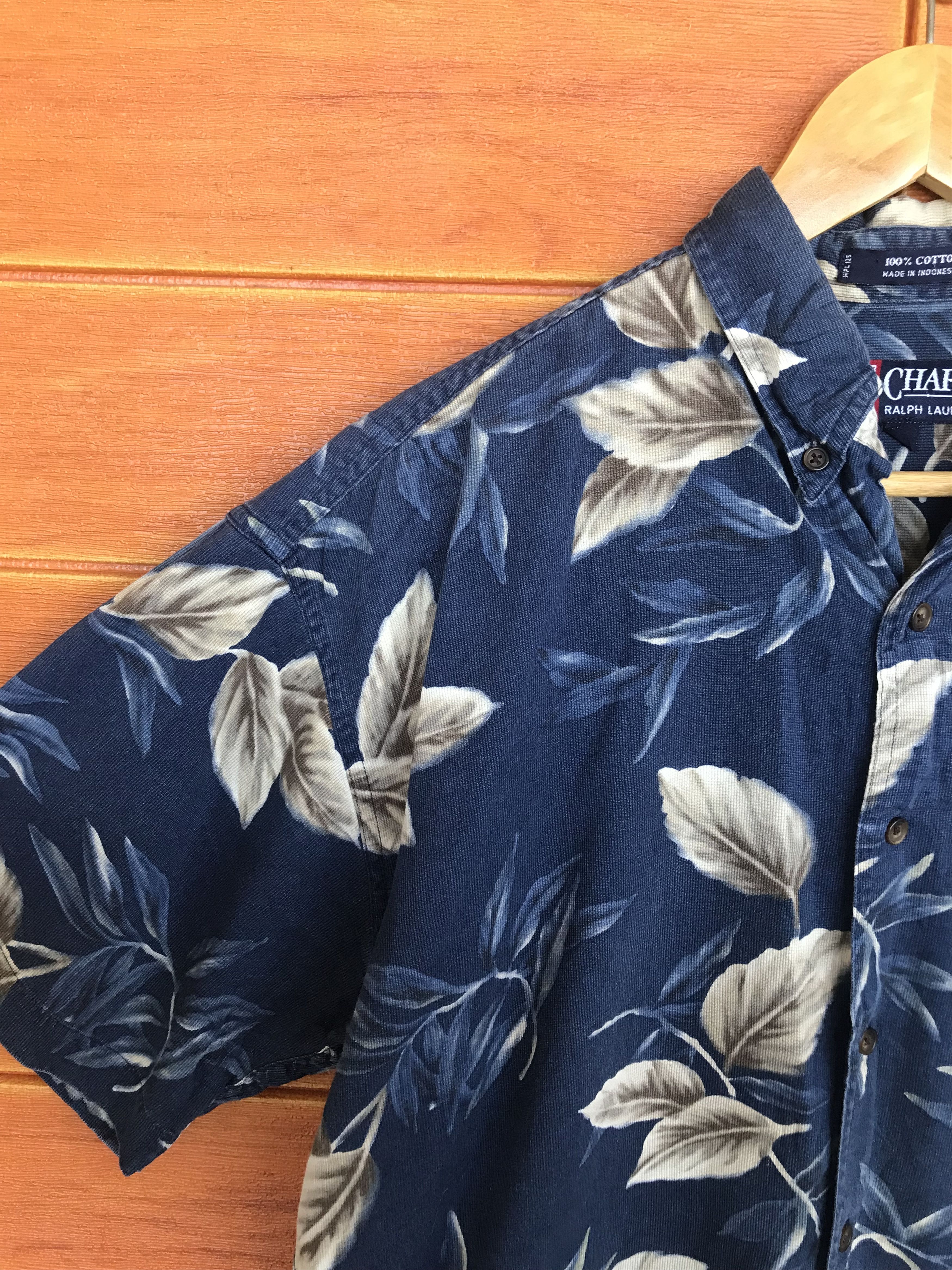 Chaps Ralph Lauren Vintage Chaps Ralph Lauren Pique Cotton Hawaiian Shirt Size US M / EU 48-50 / 2 - 2 Thumbnail