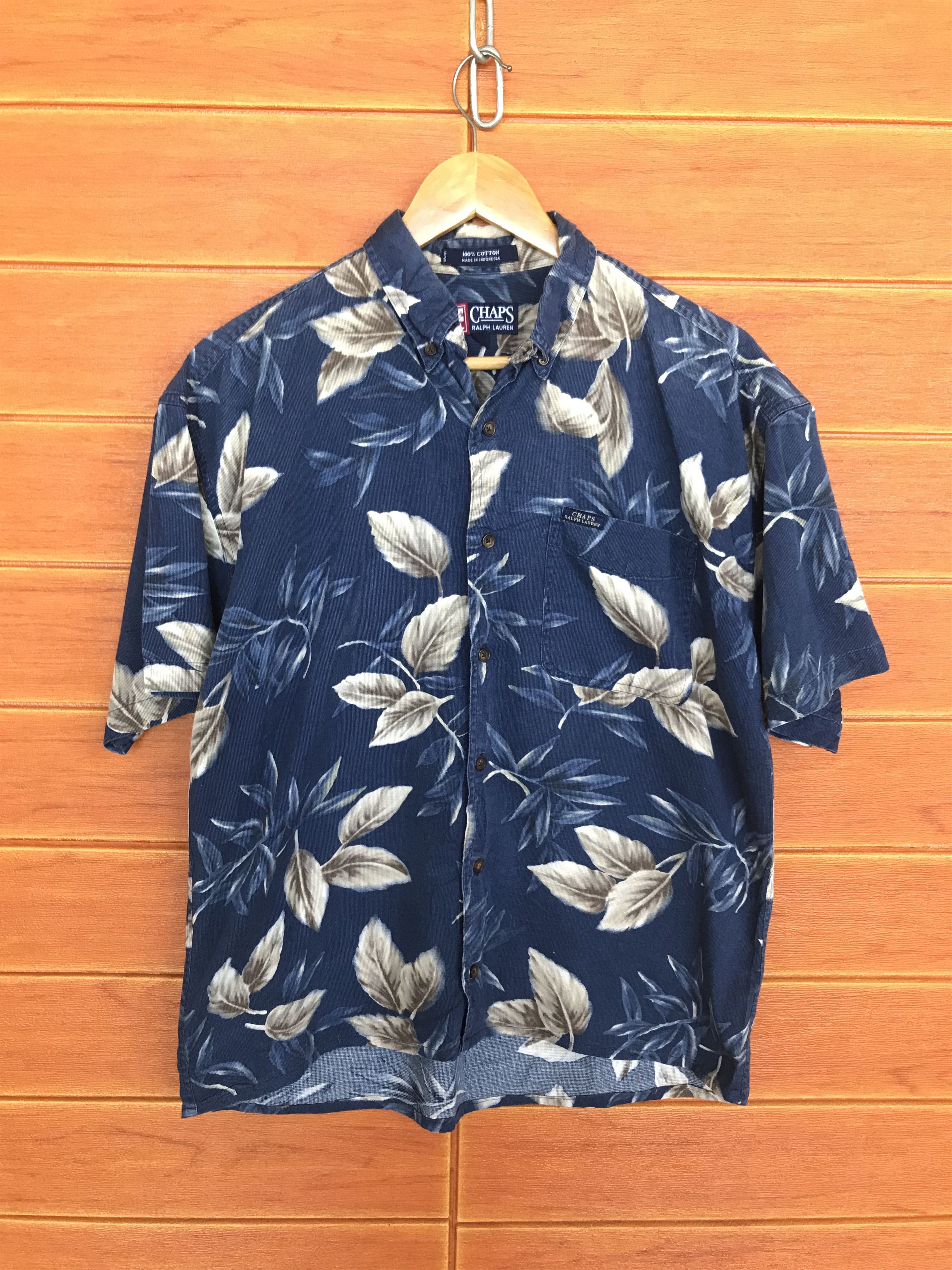 Chaps Ralph Lauren Vintage Chaps Ralph Lauren Pique Cotton Hawaiian Shirt Size US M / EU 48-50 / 2 - 1 Thumbnail