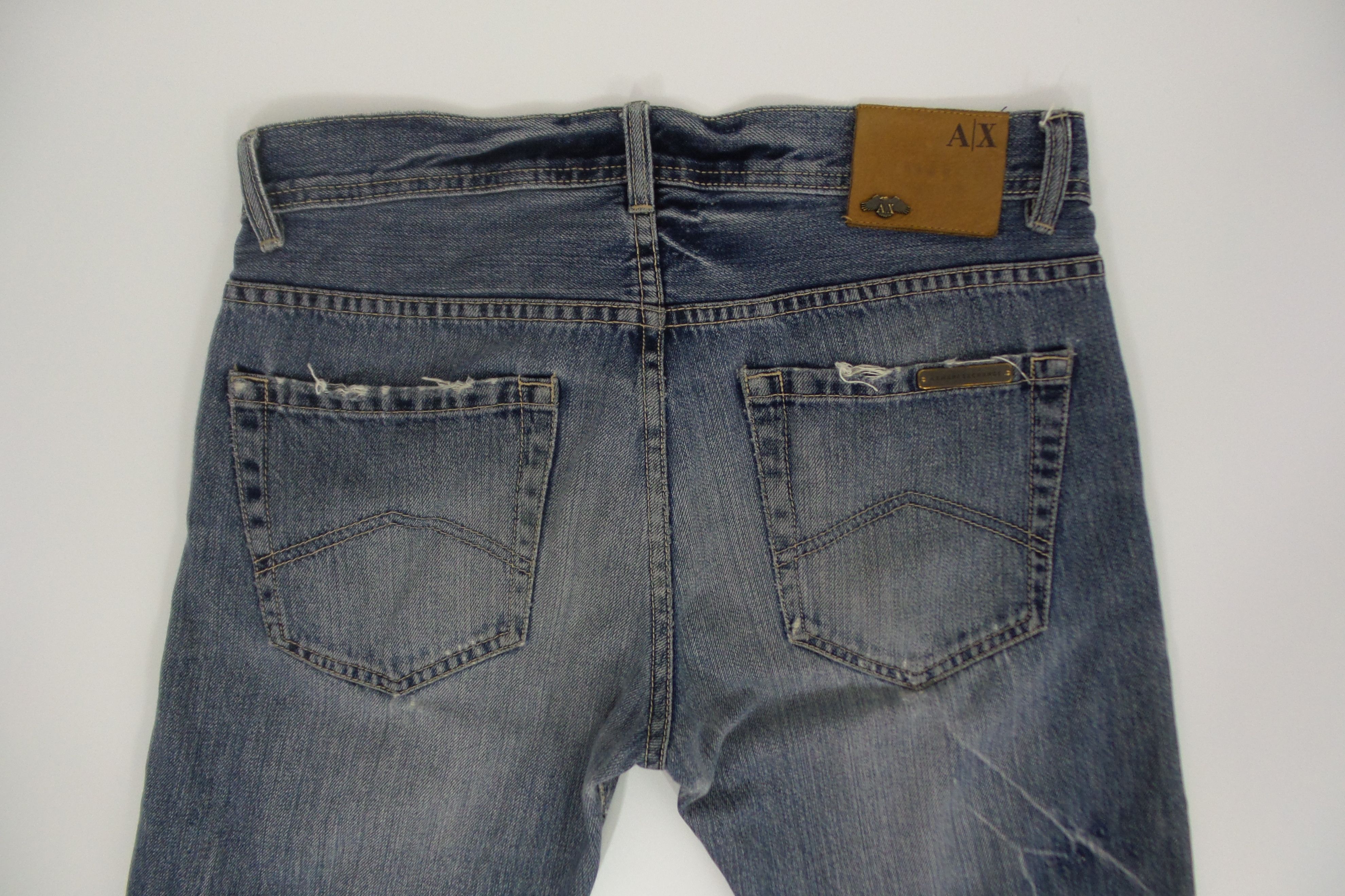 Armani Exchange × Designer Armani Exchange J66 Straight Stonewashed Jeans W32xL43 Size US 32 / EU 48 - 7 Thumbnail