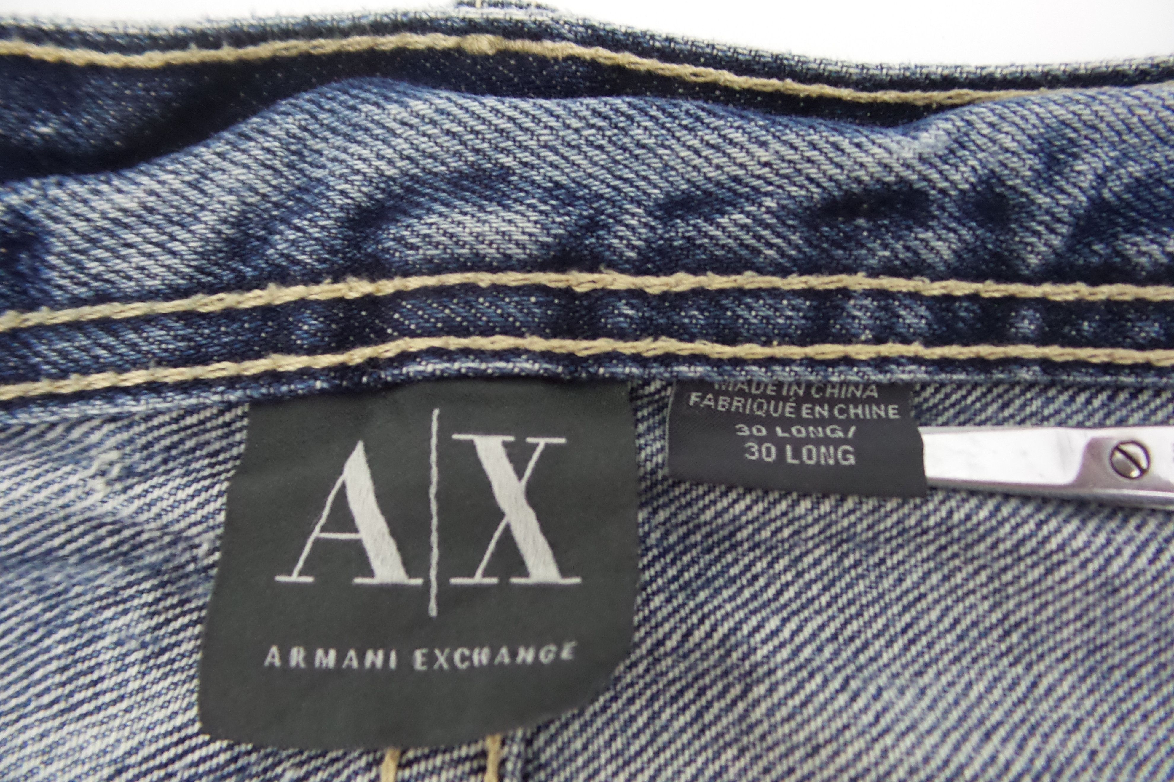 Armani Exchange × Designer Armani Exchange J66 Straight Stonewashed Jeans W32xL43 Size US 32 / EU 48 - 4 Thumbnail