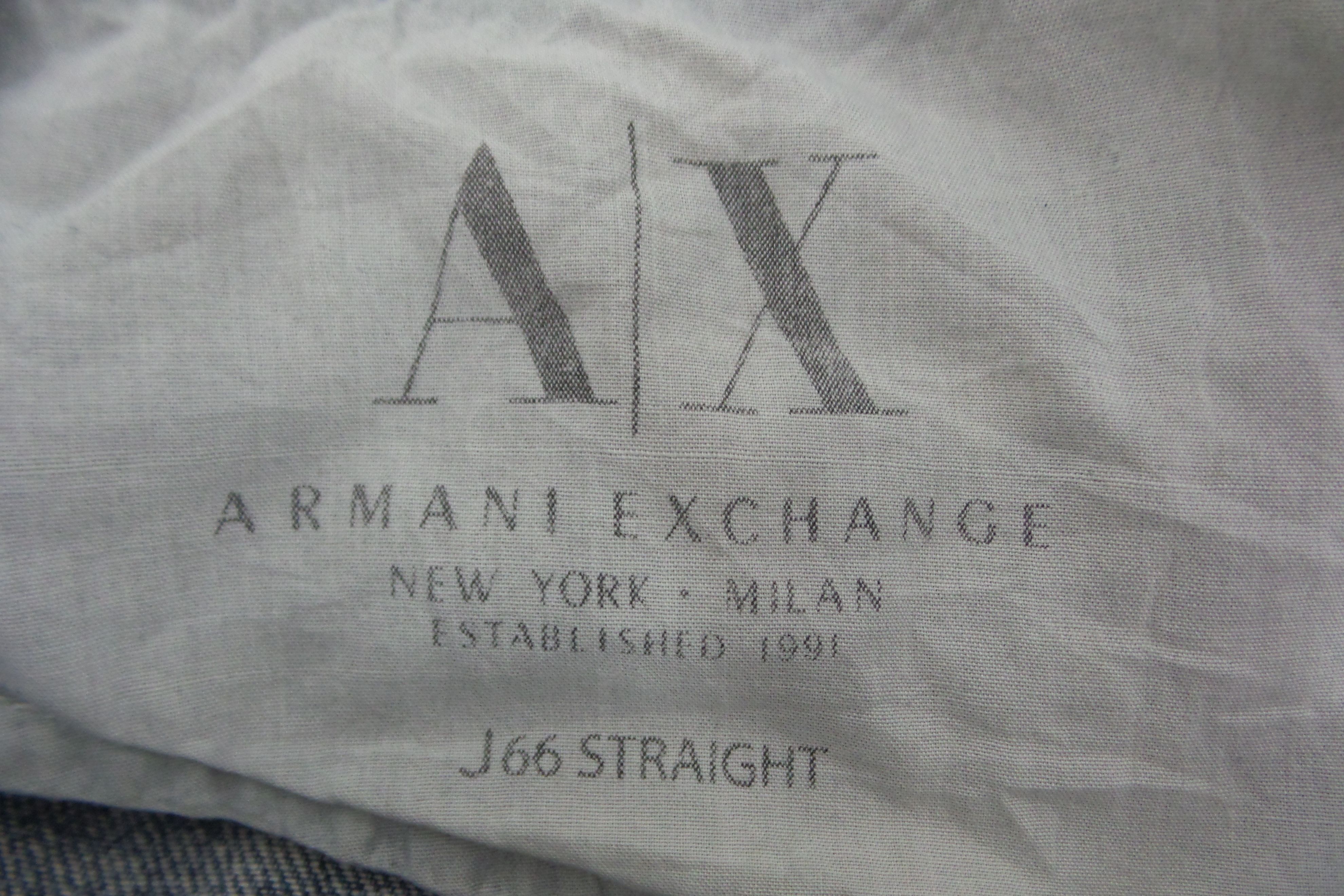 Armani Exchange × Designer Armani Exchange J66 Straight Stonewashed Jeans W32xL43 Size US 32 / EU 48 - 5 Thumbnail