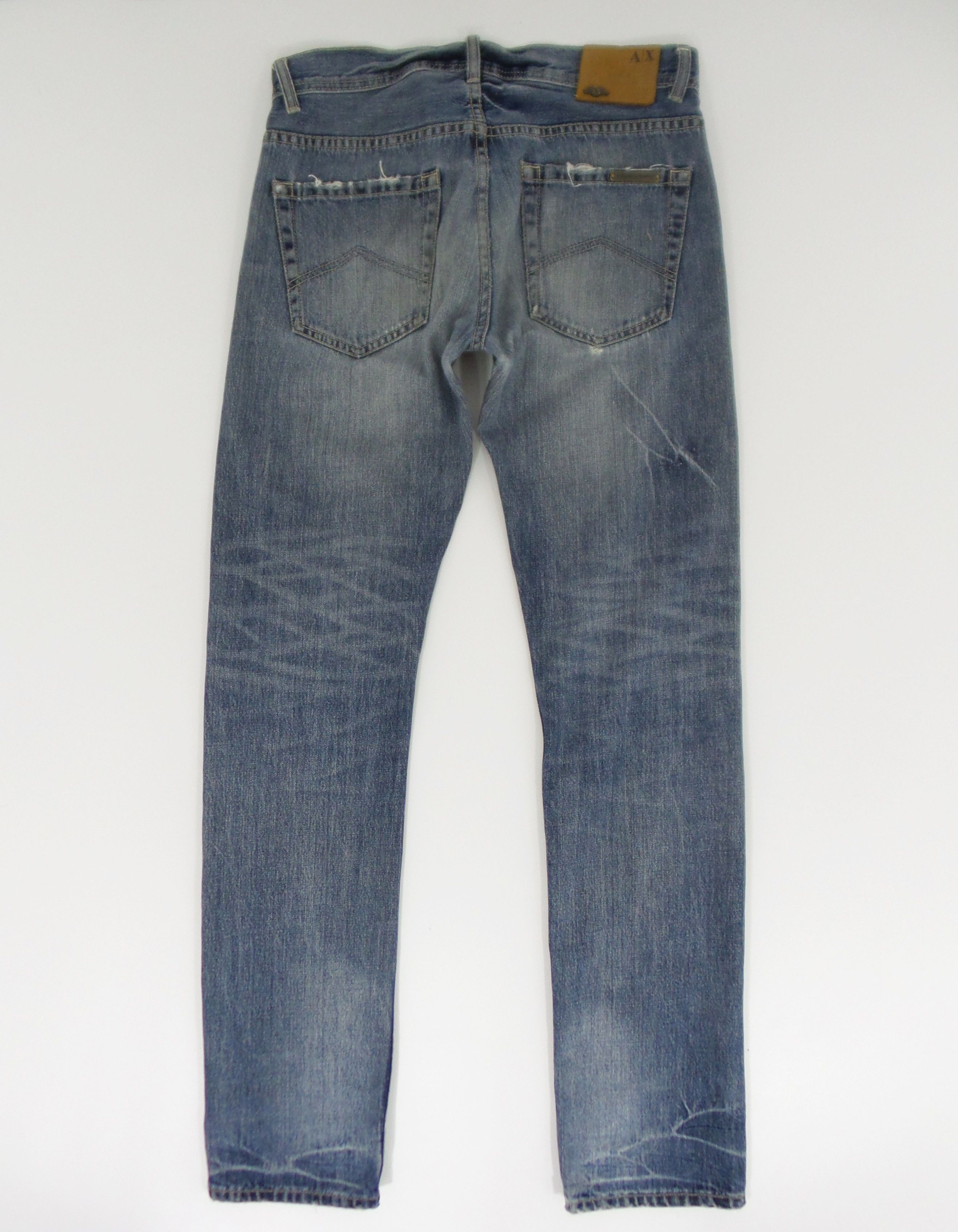 Armani Exchange × Designer Armani Exchange J66 Straight Stonewashed Jeans W32xL43 Size US 32 / EU 48 - 6 Thumbnail